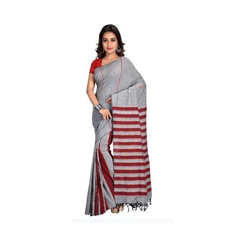 Gray Light And Delicate 5.5 Meter Khesh Cotton Saree