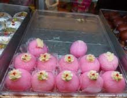 Mouth Watering Taste Delicious Indian Sweet Fresh Pink Soft Rasgulla