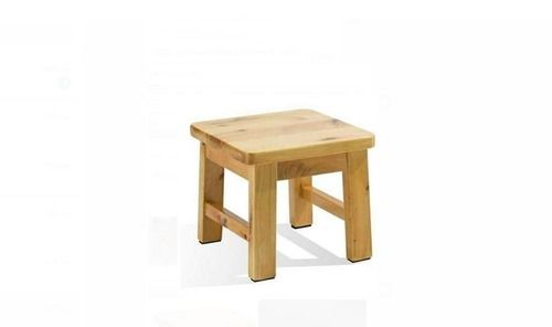 Handmade Termite Proof Light Brown Square Wooden Stool, 20X30X50Cm Dimension