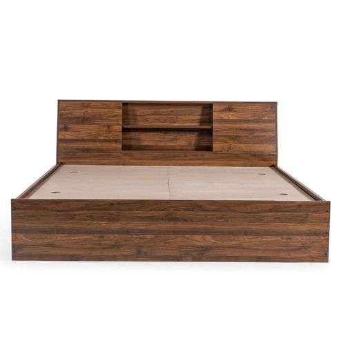 Handmade Termite Proof Rectangle Brown Engineering Wooden Double Beds For Home