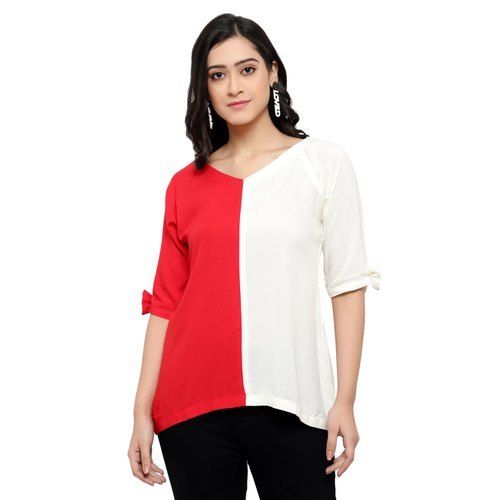 Striped White Casual Wear Cotton Tops For Ladies at Best Price in Delhi