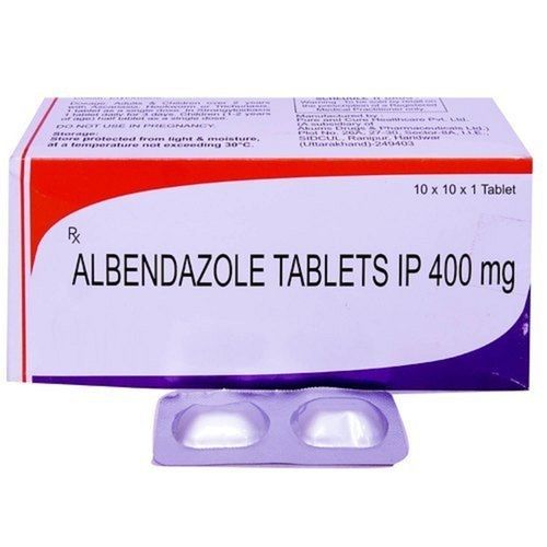Albendazole 400 MG Antihelmintic Tablet, 10x10x1 Blister Pack