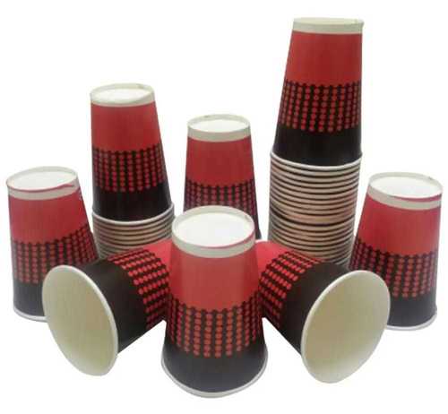 Biodegradable Leak Proof Disposable Red And Black Printed Paper Cups 