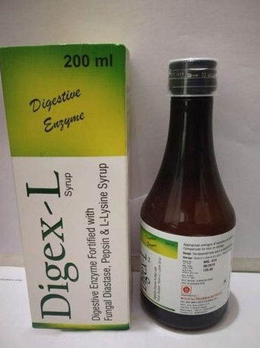 Digex-L Digestive Enzyme, Fungal Diastase, Pepsin And L-Lysine Syrup, 200 Ml General Medicines