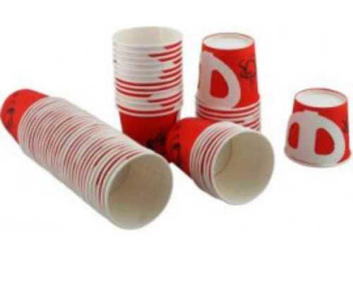 Disposable Recycled Environment Friendly Red And White Printed Paper Cups