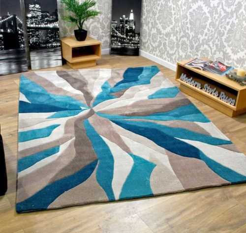 Handmade Carpet For Home Use, Rectangular Shape And Multi Color