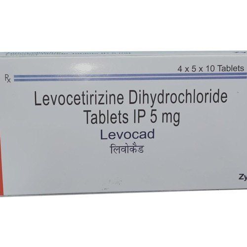  लेवोकैड, लेवोसेटिरिज़िन डायहाइड्रोक्लोराइड टैबलेट Ip 5Mg सामान्य दवाएं 