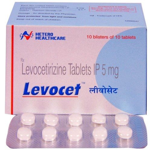 Levocet Levocetirizine 5 MG Anti Allergic Tablets IP, 10x10 Blister Pack