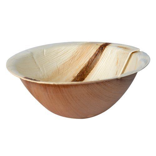 Plain Disposable Areca Leaf Bowl With Round Shape And Easily Recyclable