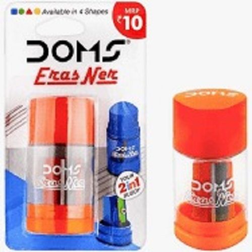 Rubber Good Quality And Easy To Use Doms 2 In 1 Eraser For School And Office Works 