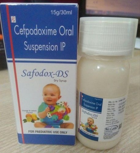 Safodox-Ds Cefpodoxime Antibiotic Dry Syrup, 30 Ml Usage: Bacterial Infection Treatment