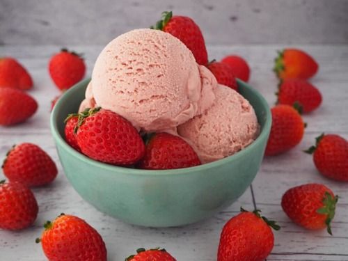 Strawberry Ice Cream With Good In Taste And Hygienically Packed