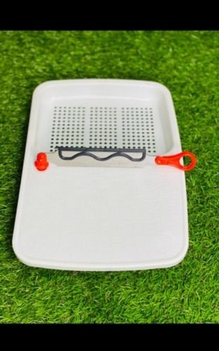 White Color Cut Wash Tray With Plastic Materials And Rectangular Shape