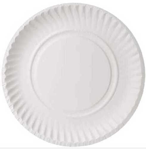 100 Percent Disposable And Eco Friendly White Round Paper Plates For Events