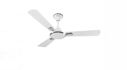 White 1200Mm Rust And Moisture Proof 3 Blade Ceiling Fan For Home And Office