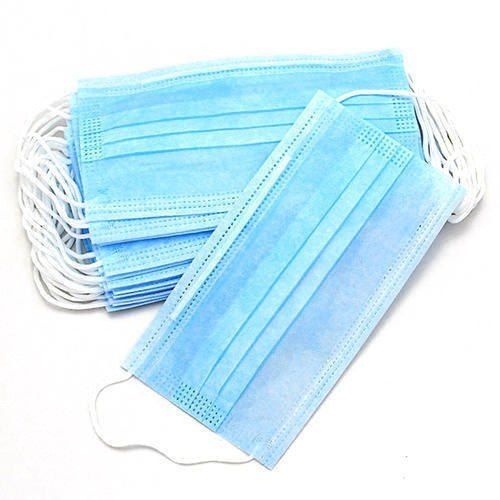 Blue Color Earloop Disposable Face Mask For Medical Purpose With Cotton Fabrics