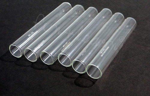 Crack Free Transparent Cylindrical Borosilicate Glass Tube, Pack Of 6 Piece