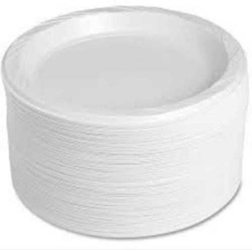 Disposable Biodegradable And Eco Friendly White Plain Round Paper Plates