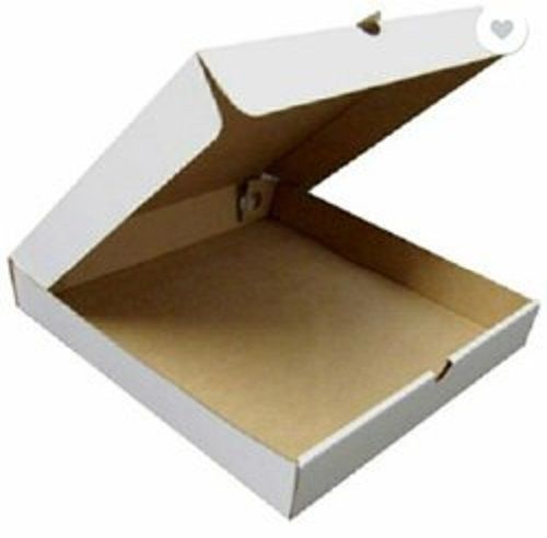 Disposable Plain White Rectangular Paper Boxes For Pizza Packaging  Size: 5 In