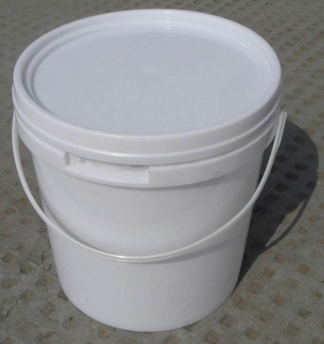 Round Durable And Reusable White Plastic Bucket For Distemper, For Paint Industry, Capacity: 10 Kg