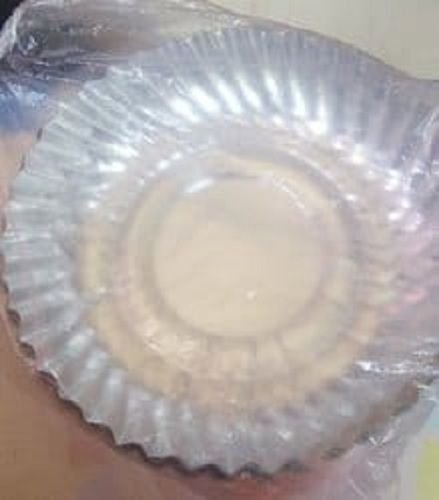 100 Percent Disposable And Eco Friendly Transparent Plastic Silver Paper Plate For Domestic Purpose