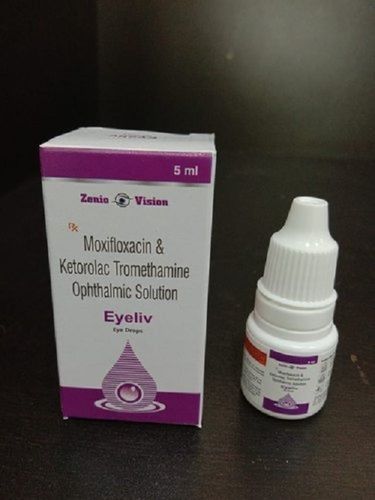 Organic Medicine Moxifloxacin And Ketorolac Tromethamine Ophthalmic Solution Eye Drop, 5Ml 