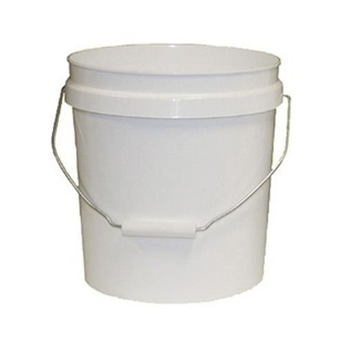 Round High Quality, Durable And Reusable Wide Mouth White Plastic Paint Buckets, Used For Paint Storage