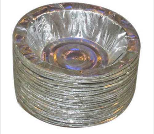 Recycled Biodegradable Eco Friendly Silver Coated Round Disposable Bowls