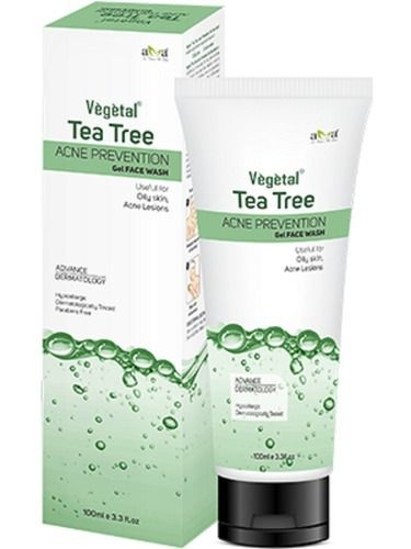 Vegetal Tea Tree Face Wash- Made of 100% natural extracts of Green Tea,  Neem, Manjistha, & Khajoor- Anti Acne, Oil control, Free of Parabens, SLES  & Harmful Chemicals : Amazon.in: Beauty