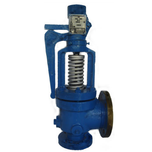 Blue Heavy-Duty Cast Steel High-Pressure Safety Relief Valve For Industrial Power: Manual