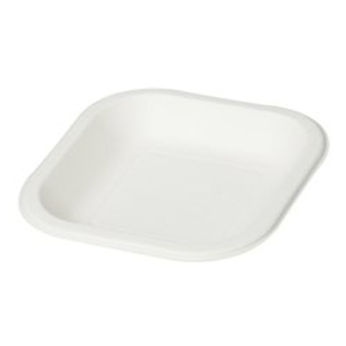 Eco Friendly And Low Environmental Impact White Pan India Sugarcane Bagasse Square 6" Plate