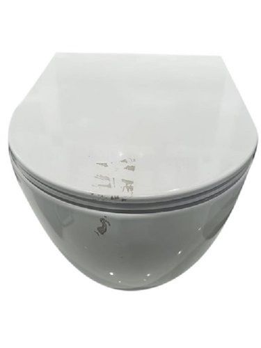 Easy To Install Floor Mounted Round White Ceramic Toilet Seat For Toilet Size: 7-9 Inch