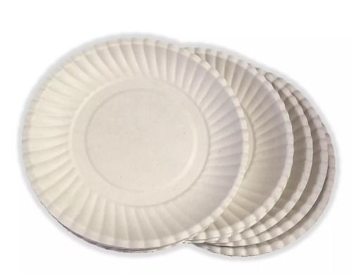 Light Weight Disposable And Eco Friendly White Round Paper Plates For Events