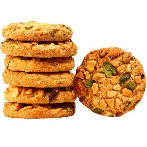 Round Made From Natural Ingredients And Super Health Snack Sweet Tasty Dry Fruit Biscuit 