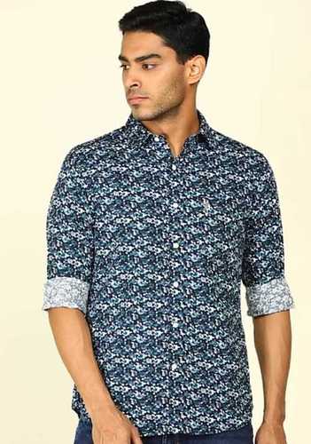 100% Cotton Men'S Straight Collar Full Sleeves Lightweight Soft And Comfortable Printed Shirt Age Group: 18-25