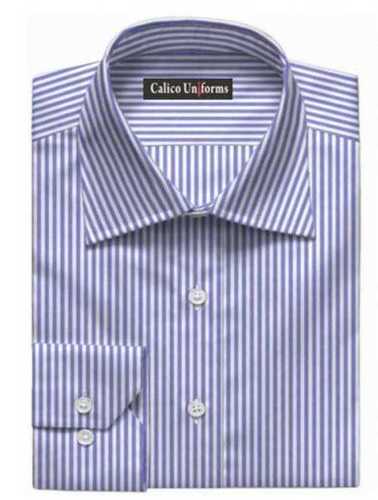 Men'S Straight Collar Full Sleeves Strip Pattern With Button Closure Formal Shirt Age Group: 18-25