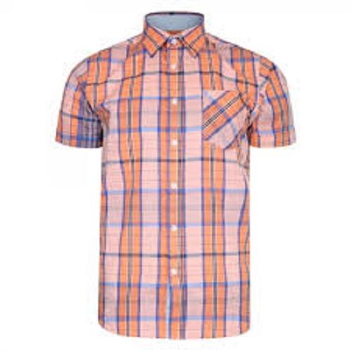 Quick Dry Multi Color Checked Pattern Half Sleeves Boys Shirt Durable And Good Material