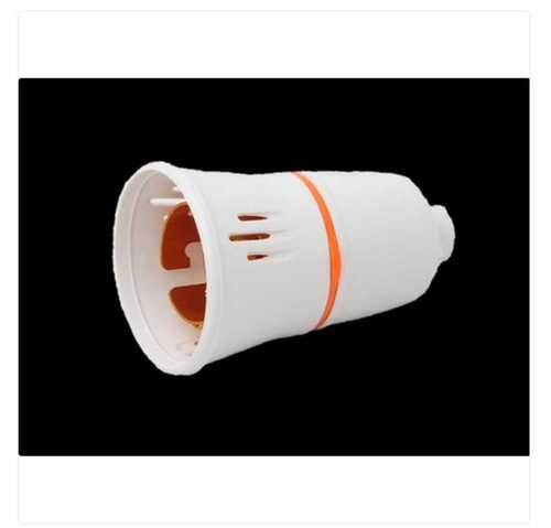 Plastic Pendant Bulb Holder For Electrical Fitting, Round Shape And White Color