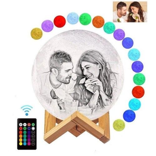 Touch Control Personalized 3D Printed Moon Lamp For Bedroom, Living Room Power Source: Electric