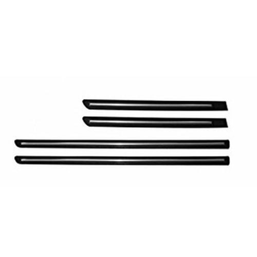 Plastic Black Color Plain Car Side Door Beading Set Of 4 Pieces