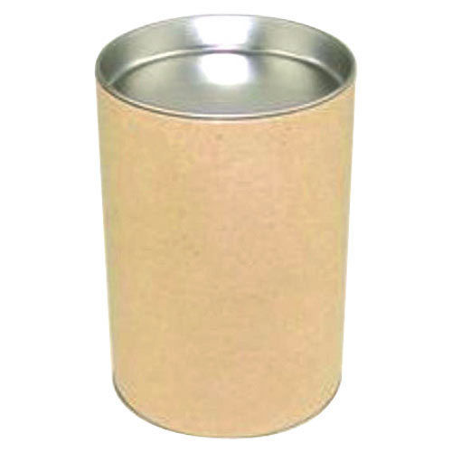 Glossy Lamination Non Edible Cardboard Container With Round Shape And Brown Color