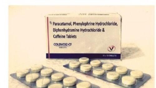  Coldvorf Cf Paracetamol, Phenylephrine हाइड्रोक्लोराइड कैफीन गोलियाँ 