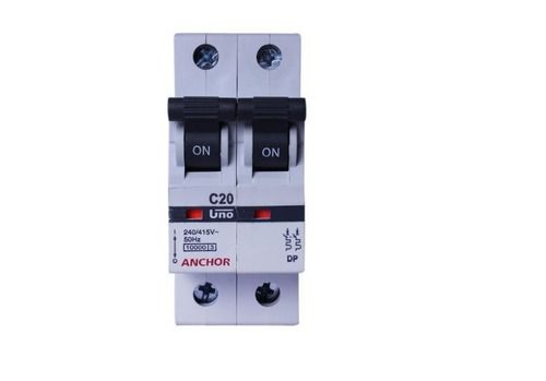 White Anchor Mcb , Current 20Ampere, Three Phase, Double Pole For Electric Mechanical Life: 12 Months