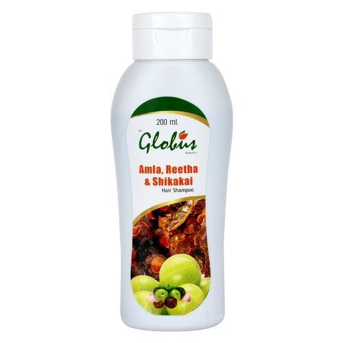 Hair Treatment Products Herbals White Ayurvedic Amla Reetha And Shikakai Globus Shampoo For Deep Nourishing