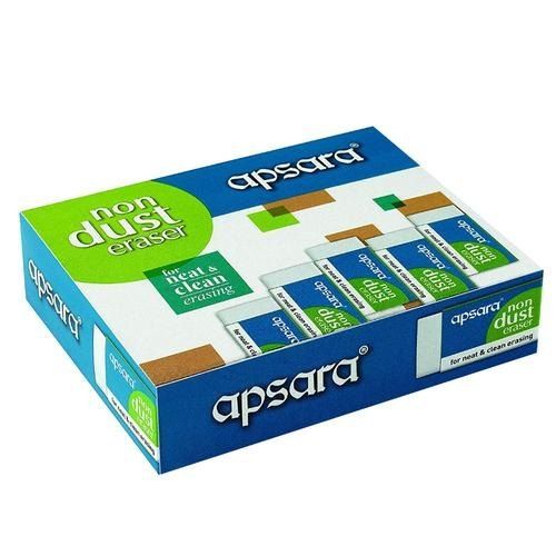 Rectangular White Colro Rubber Apsara Erasers With Rectanglur Shape And Easy To Use