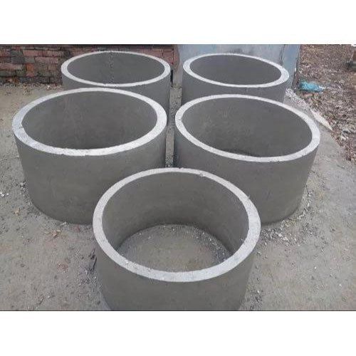 Gray Round Rcc Ring Cement Concrete And Diameter 1000Mm, Height 600Mm For Industrial Usage Dimension(L*W*H): 50X20X20 Millimeter (Mm)