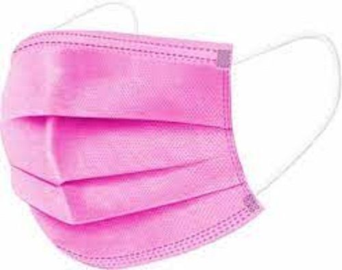 Lightweight Easy to Wear Comfortable Pink Disposable Face Mask Suitable for All