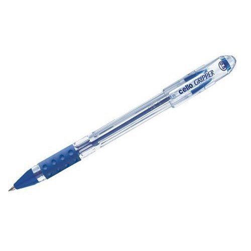 Blue Reasonable Rates, Soft Rubber Grip And Comfortable Writing Plastic Cello Gripper Ball Pen