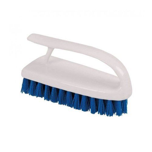 White Soft Grip And Easy To Use Plastic Hard Curved Bristles Scrub Brush For Cleaning