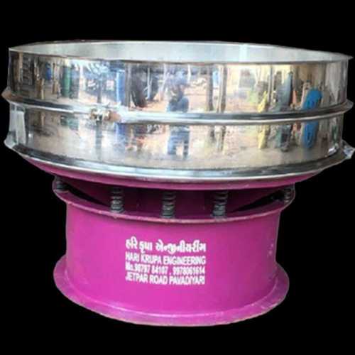 Circular Stainless Steel Vibro Screen For Industrial Usage, Pink And Silver Color